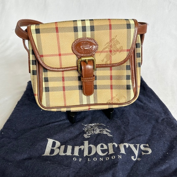 **AUTHENTIC** Burberry Haymarket Check Crossbody Bag - Vintage - Picture 1 of 10